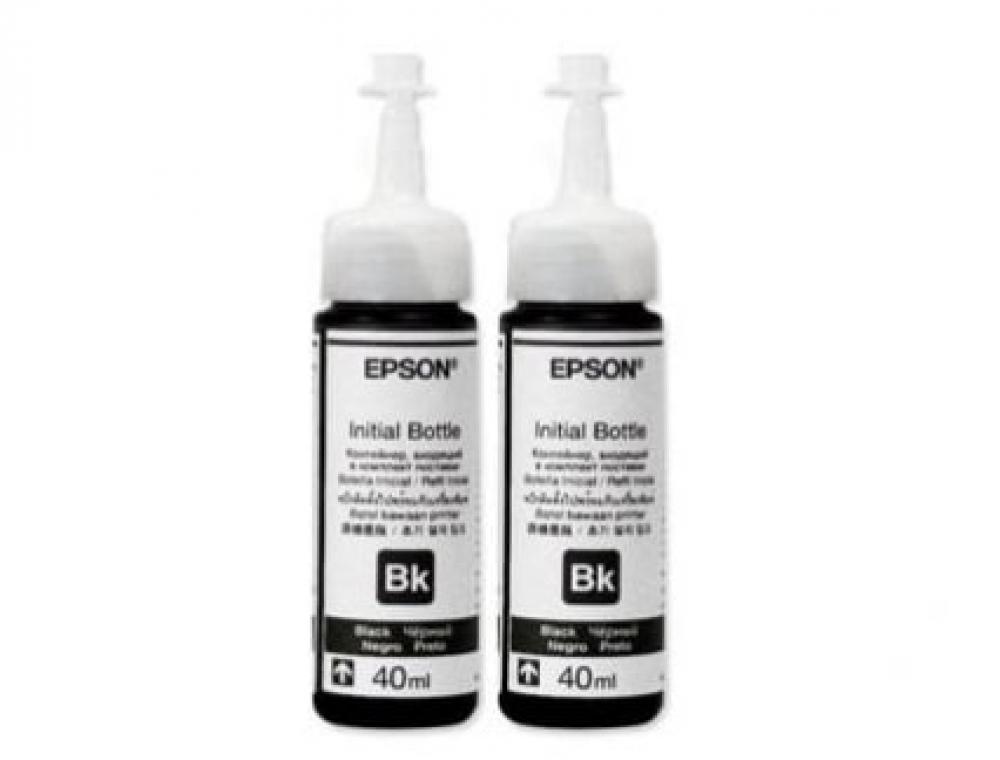 изображение Оригінальне чорнило для Epson, T664 Black (2x40 мл)